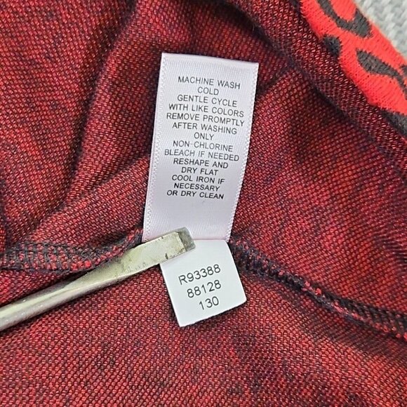 Spense Black & Red Cheeta Print Bodycon Midi Dress Size 4 Sleeveless EUC Fitted - Picture 9 of 12